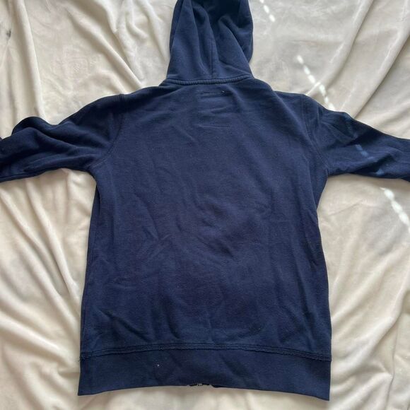 Vintage Y2K skater preppy Aeropostale navy blue zip up hoodie logo size small - Picture 4 of 7